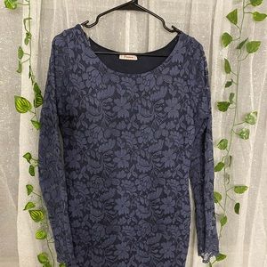 Navy blue lace dress